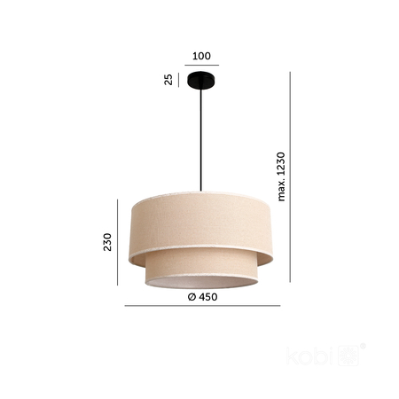 Lampa wisząca BOHO FLOXEN ROUND 1xE27 Kobi Design