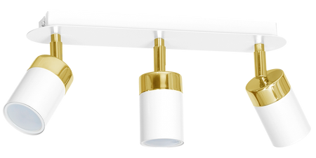 Milagro - Lampa sufitowa JOKER WHITE/GOLD 3xGU10