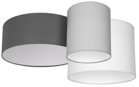 Milagro - Lampa sufitowa STAN GREY 3xE27