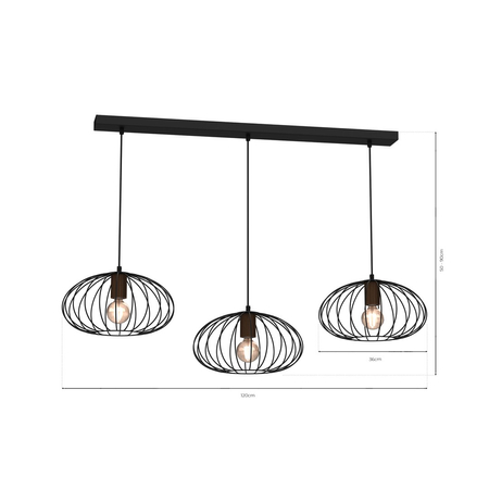 Milagro - Lampa wisząca MERIDIANO 3xE27