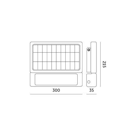 Naświetlacz z czujnikiem ruchu Solar LED MHC 10W 4000K IP65 Kobi