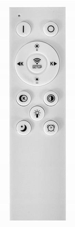 LAMPA DEKORACYJNA OKRĘGI 100W + PILOT BIAŁA DL-J05