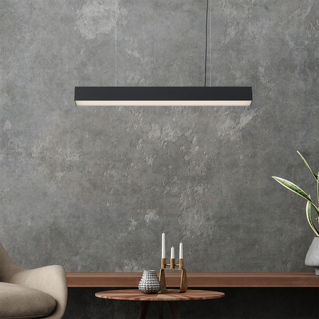 Lampa Wisząca Luci M 80 cm Czarna Sterowanie Tuya 32W LED Zmienna Barwa CCT