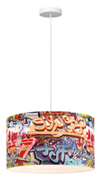 Lampa wisząca Graffiti wielokolorowa 1xE27