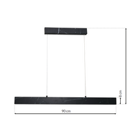 Milagro - Lampa wisząca PIERCE BLACK 18W LED