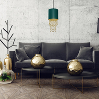 Milagro - Lampa wisząca ALMERIA GREEN/GOLD 1xE27