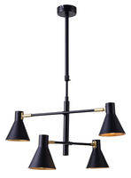 LESS LAMPA WISZĄCA 4X40W E14 CZARNY MATOWY