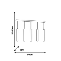 Milagro - Lampa wisząca JOKER BLACK/CHROME 5xGU10