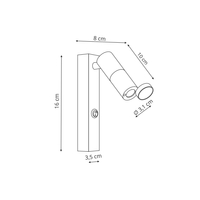 Kinkiet Miri złoty LED
