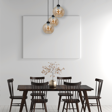 Milagro - Lampa wisząca SOFIA AMBER 3xE27