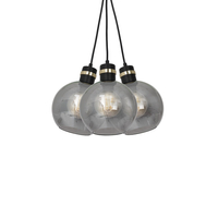 Milagro - Lampa wisząca OMEGA BLACK/GOLD 3xE27