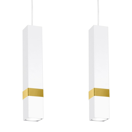 Milagro - Lampa wisząca VIDAR WHITE/GOLD 3xGU10