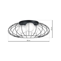 Milagro - Lampa Sufitowa KRONOS BLACK 3xE14