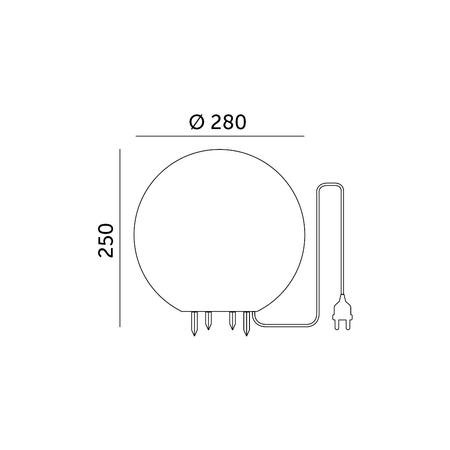 Lampa ogrodowa GARDEN BALL M 1xE27 IP65 Kobi