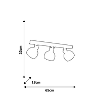 Milagro - Lampa sufitowa OVAL WHITE 3xE27