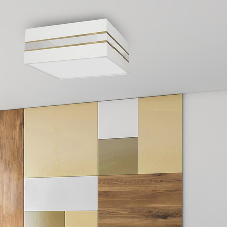 Milagro - Lampa sufitowa Kwadrat ULTIMO WHITE 3xE27