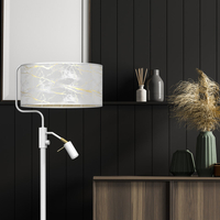 Milagro - Lampa podłogowa SENSO White/Gold 1xE27 + 1x mini GU10