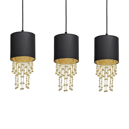 Milagro - Lampa wisząca ALMERIA BLACK/GOLD 3xE27