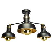 Milagro - Lampa sufitowa MARGO 3xE27 BLACK/GOLD 3xE27