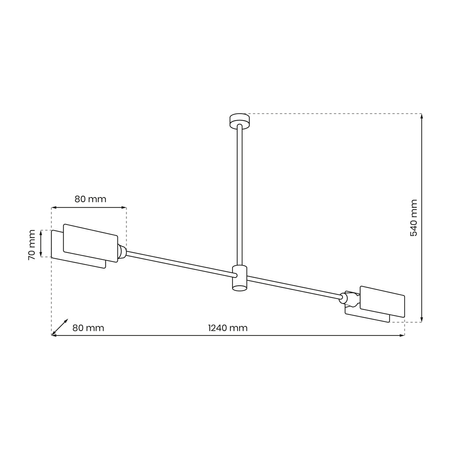 Milagro - Lampa sufitowa ASTRA 2xE27