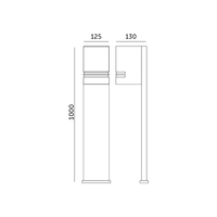 Słupek ogrodowy QUAZAR 12 1xGU10 IP44 czarny Kobi