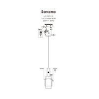 Lampa wisząca Savona czarna 1xE27