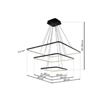 Milagro - LAMPA WISZĄCA NIX BLACK 117W LED