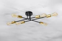Crespilo lampa sufitowa czarny 6x40w e27