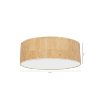 Milagro - Lampa sufitowa CORK White/Cork 3xE27  Ø60cm
