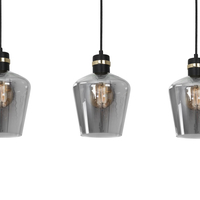 Milagro - Lampa wisząca RICHMOND BLACK / GOLD 3xE27  Listwa
