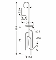 RAVELLO LAMPA PODŁOGOWA CZARNY+ZIELONY 1X40W E14 ABAŻUR CZARNY