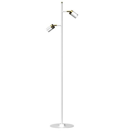 Milagro - Lampa podłogowa JOKER WHITE/GOLD 2xGU10