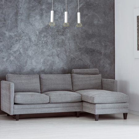 Milagro - Lampa wisząca DANTE White/Gold 3x mini GU10