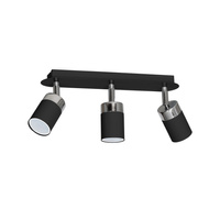 Milagro - Lampa sufitowa JOKER BLACK/CHROME 3xGU10