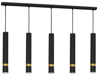 Milagro - Lampa wisząca JOKER BLACK/GOLD 5xGU10