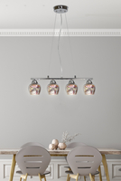 SIRIUS LAMPA WISZĄCA 4X60W E27 CHROM 3D