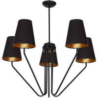 Milagro - Żyrandol VICTORIA BLACK 5xE27