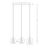 Lampa wisząca Arette złota 3xE27