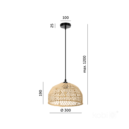 Lampa wisząca BOHO RIGA 1xE27 Kobi Design