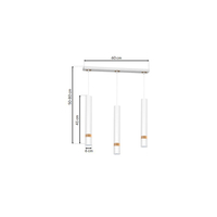Milagro - Lampa wisząca JOKER WHITE/WOOD 3xGU10