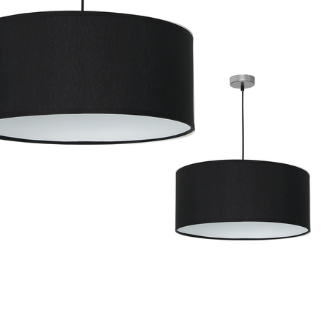 Milagro - Lampa wisząca CASINO BLACK/CHROME 1xE27