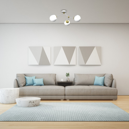 Milagro - Lampa sufitowa JOY WHITE / GOLD 3xE14