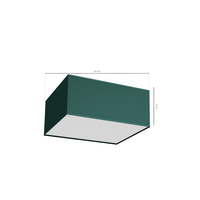 Milagro - Lampa sufitowa VERDE GREEN kwadrat 2xE27