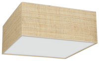 Milagro - Lampa sufitowa MARSHALL WHITE / RATTAN 3xE27