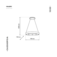 Milagro - Lampa Wisząca CASSIOPEIA 9xE14