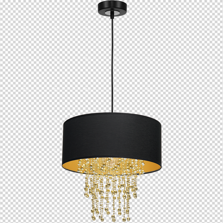 Milagro - Lampa wisząca ALMERIA BLACK/GOLD 1xE27