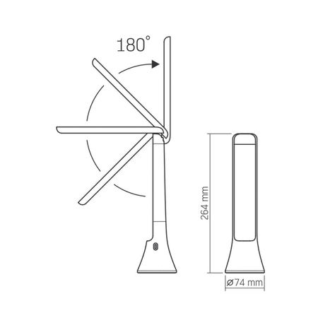 Lampka biurkowa LED 2w1 5W przenośna latarka