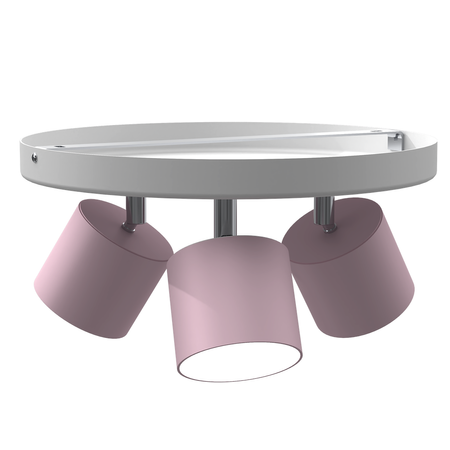Lampa sufitowa Dixie 3xGX53 Różowy/Biały
