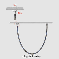 Lampa wisząca Rope Light 2 m biała Tuya Smart LED CCT