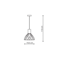 Lampa wisząca Moderno czarno - brązowa1xGU10